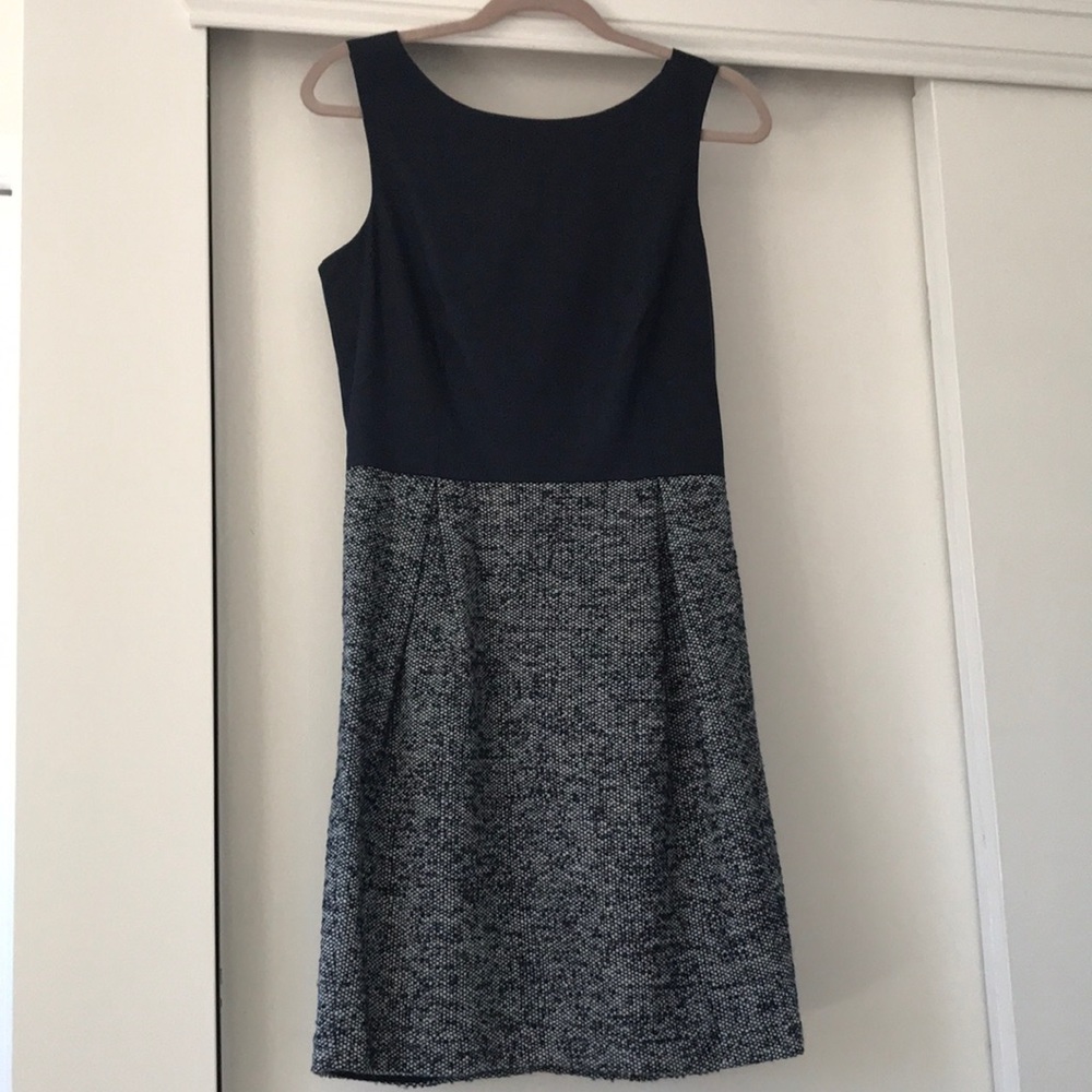 NWT Gap blue dress w/a tweed like bottom sz 6 tall